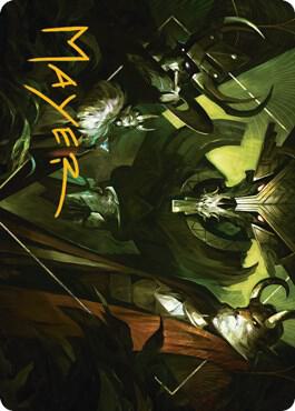Meeting of the Five Art Card Gold Stamped Signature 30 (Art Series: Streets of New Capenna)  | Good Games Adelaide SA