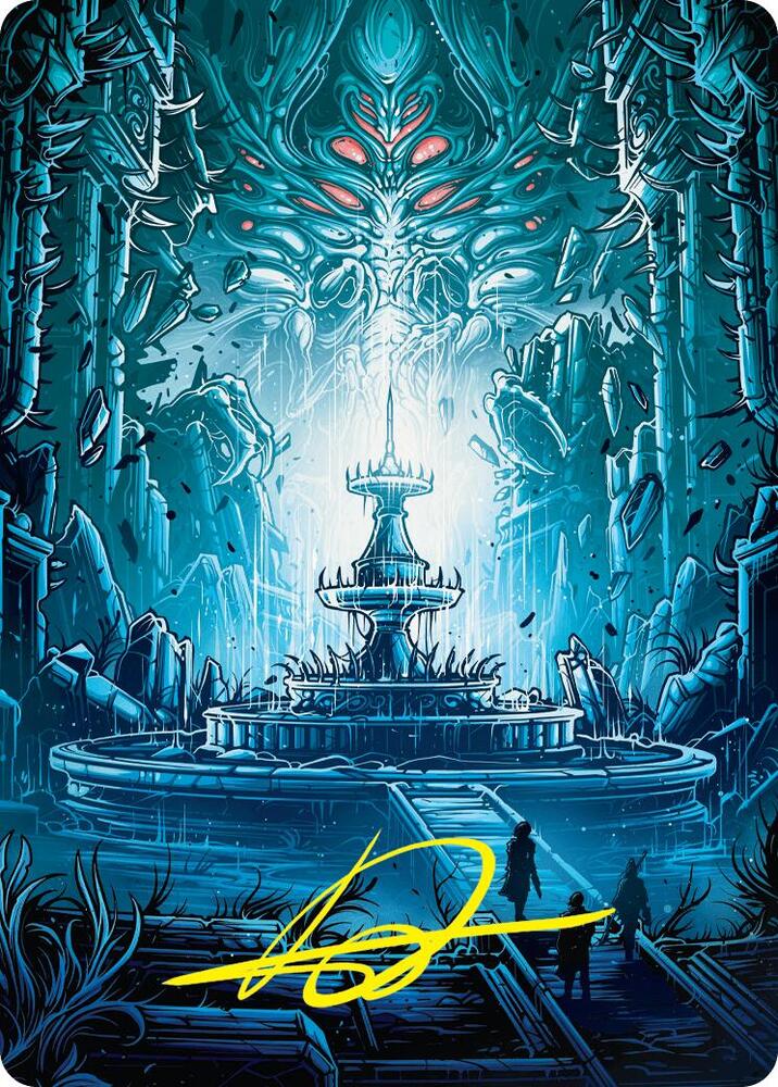 Island Art Card Gold Stamped Signature 28 (Art Series: Duskmourn: House of Horror)  | Good Games Adelaide SA