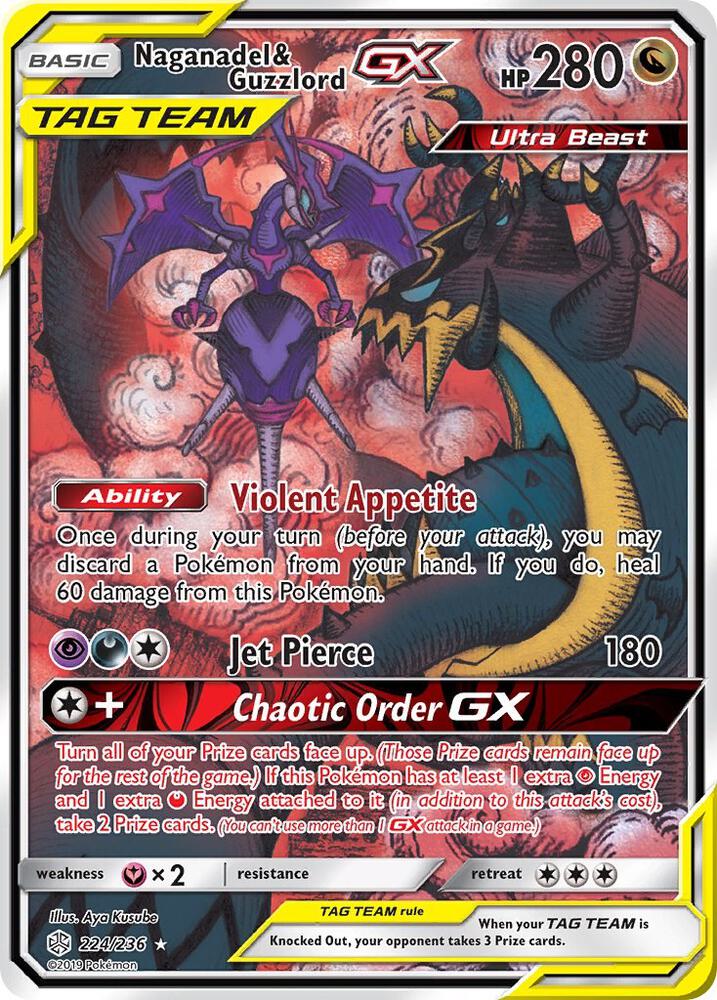 Naganadel and Guzzlord GX Alternate Full Art 224/236 (SM - Cosmic Eclipse)  - Holofoil | Good Games Adelaide SA