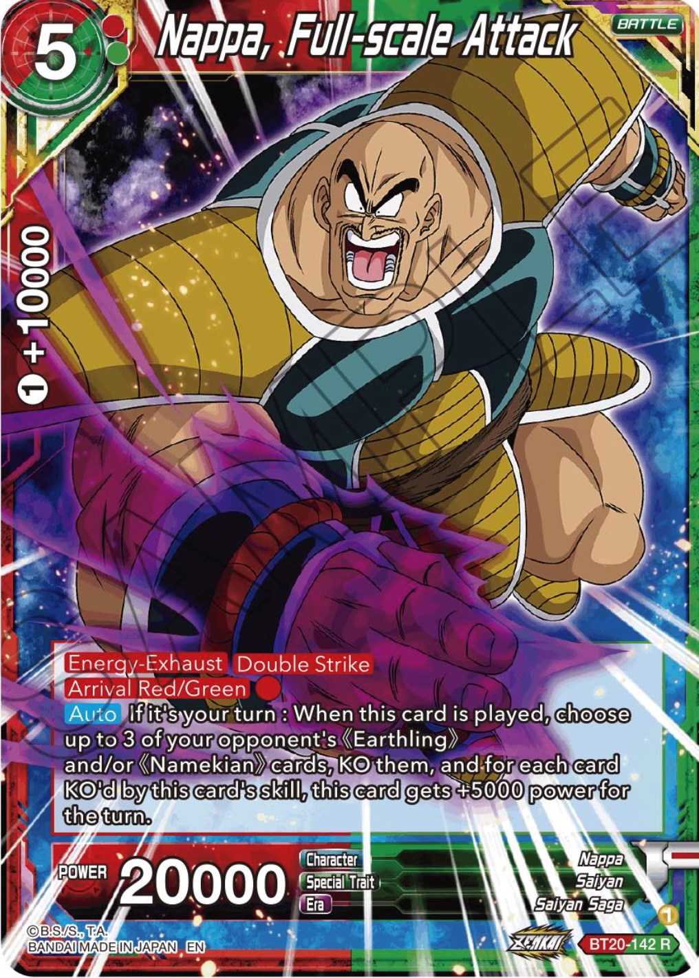 Nappa, Full-scale Attack (BT20-142) [Power Absorbed] | Good Games Adelaide SA