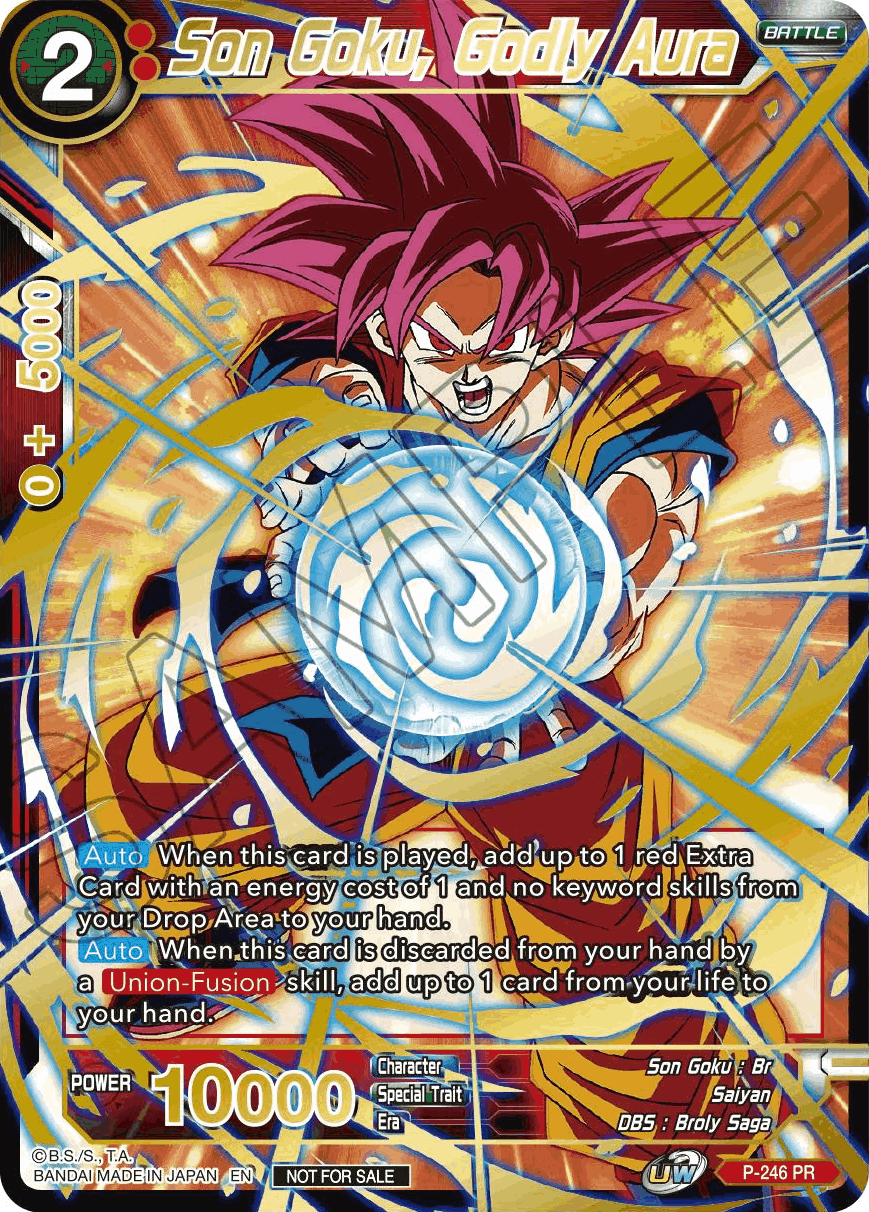 Son Goku, Godly Aura (Alt. Art Card Set 2023 Vol. 1) (P-246) [Tournament Promotion Cards] | Good Games Adelaide SA