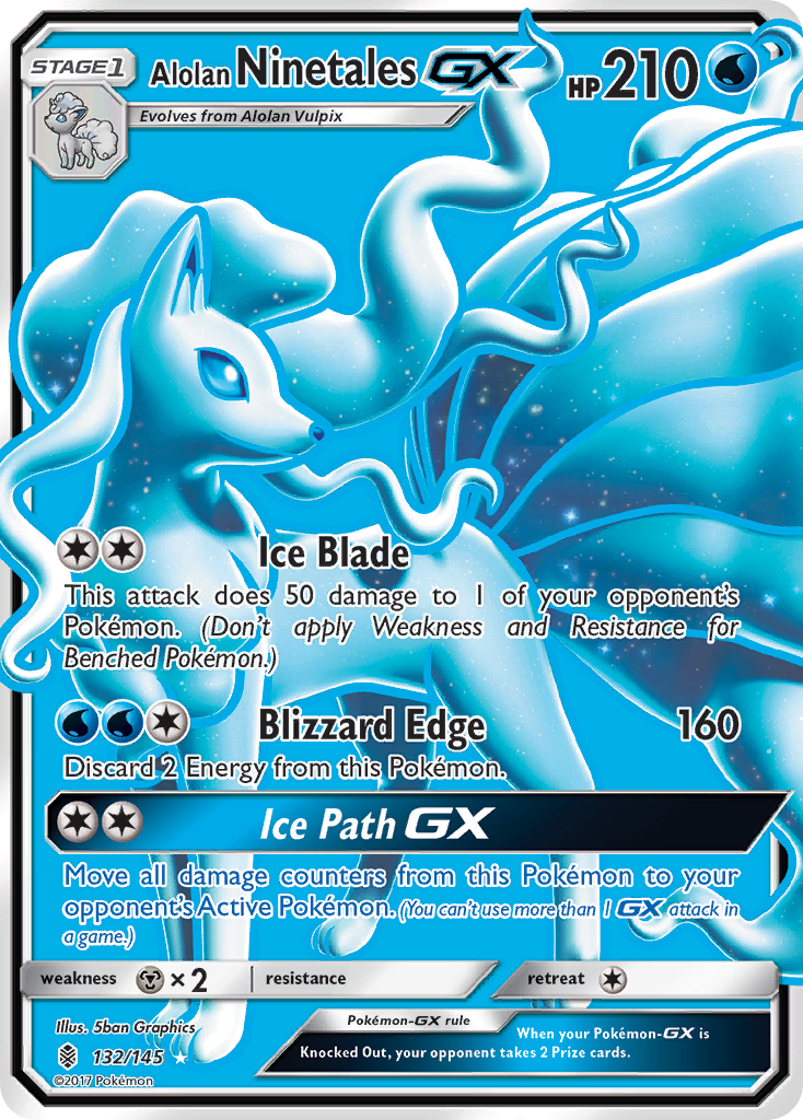 Alolan Ninetales GX (132/145) [Sun & Moon: Guardians Rising] | Good Games Adelaide SA