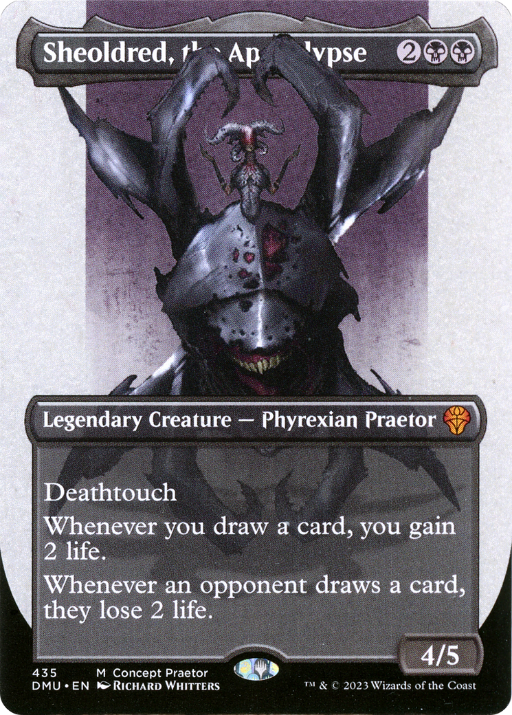 Sheoldred, the Apocalypse (Borderless Concept Preators) [Dominaria United] | Good Games Adelaide SA
