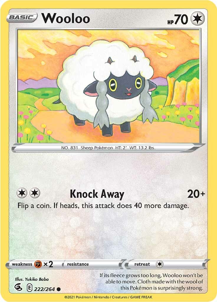 Wooloo (222/264) [Sword & Shield: Fusion Strike] | Good Games Adelaide SA