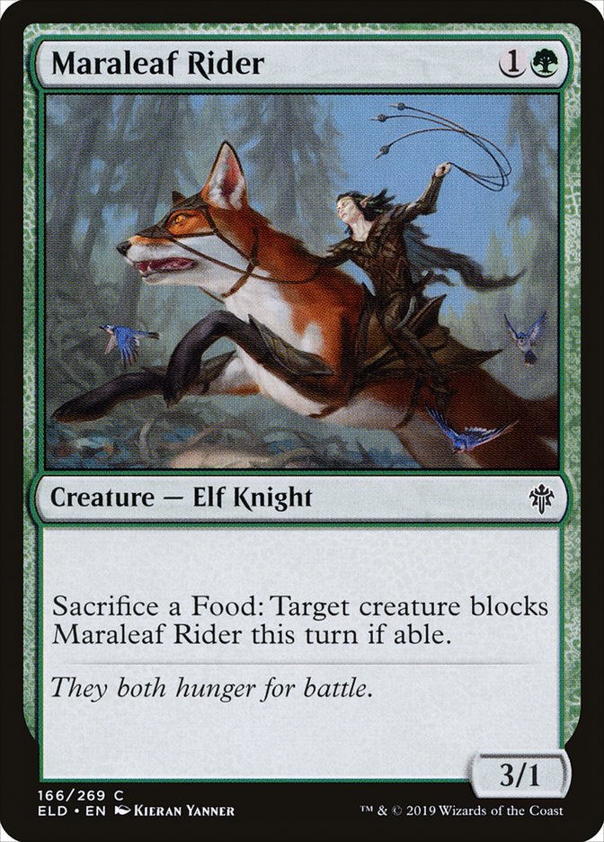 Maraleaf Rider 166 (Throne of Eldraine)  - Foil | Good Games Adelaide SA