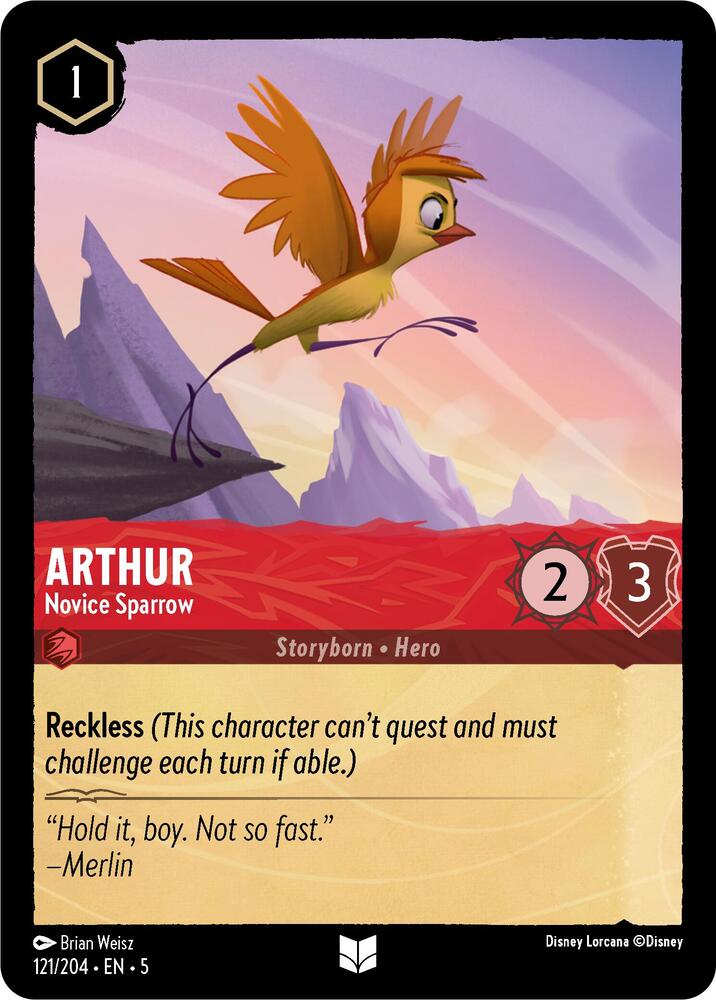 Arthur Novice Sparrow 121/204 (Shimmering Skies)  | Good Games Adelaide SA