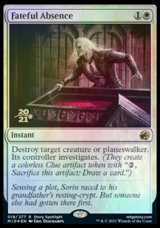 Fateful Absence [Innistrad: Midnight Hunt Prerelease Promos] | Good Games Adelaide SA
