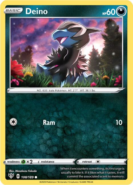 Deino 108/189 (SWSH03: Darkness Ablaze)  | Good Games Adelaide SA