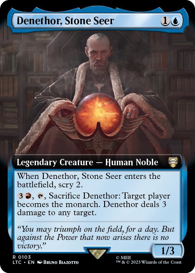 Denethor, Stone Seer 103 (Commander: The Lord of the Rings: Tales of Middle-earth)  - Extended Art | Good Games Adelaide SA