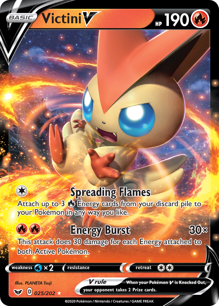 Victini V (025/202) [Sword & Shield: Base Set] | Good Games Adelaide SA