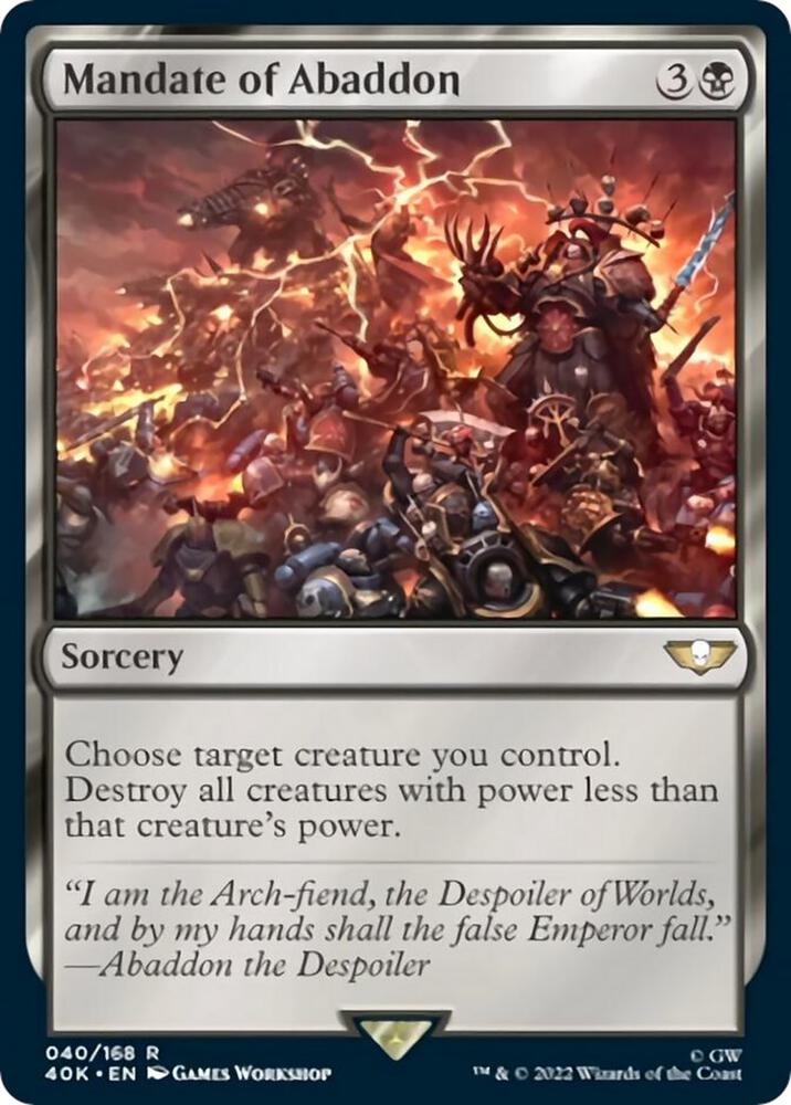 Mandate of Abaddon Surge Foil 40 (Universes Beyond: Warhammer 40,000)  - Foil | Good Games Adelaide SA