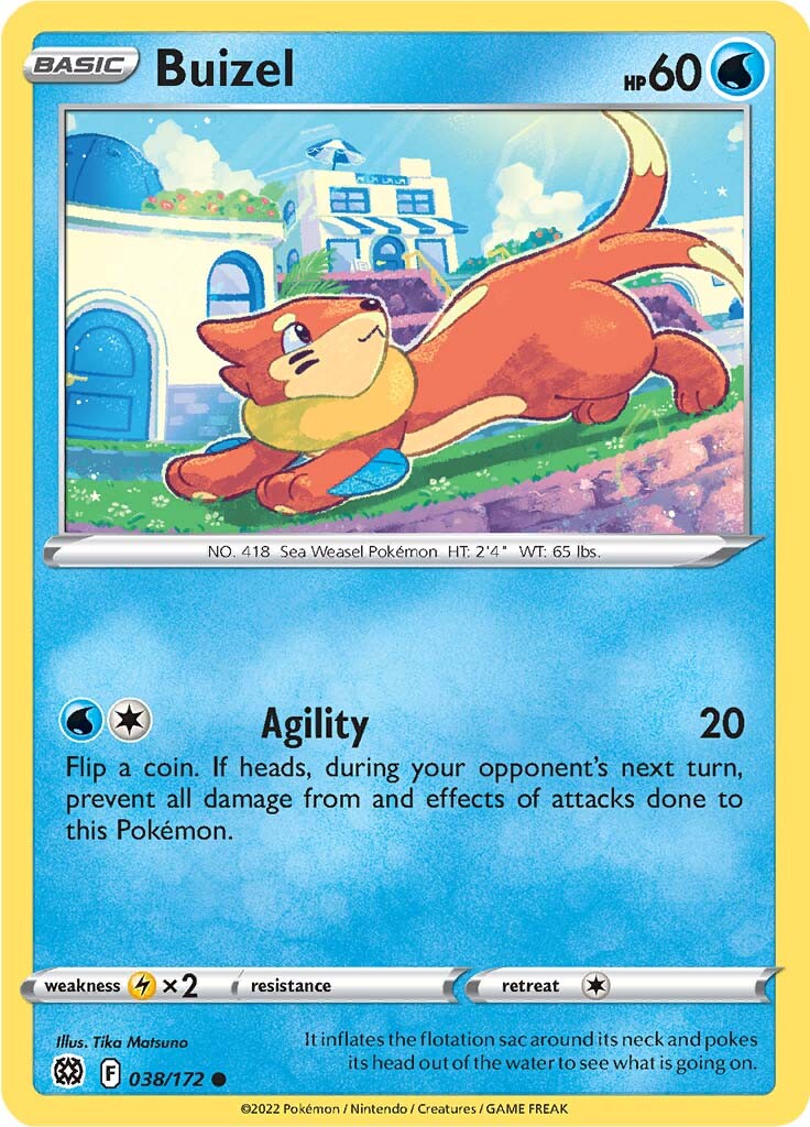 Buizel (038/172) [Sword & Shield: Brilliant Stars] | Good Games Adelaide SA