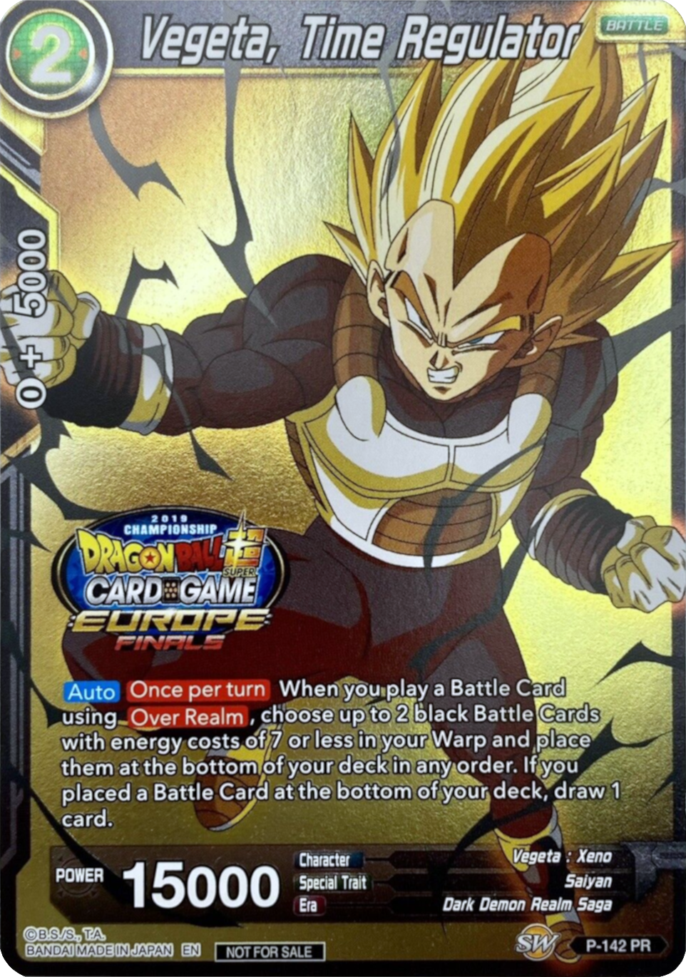 Vegeta, Time Regulator (Championship Final 2019) [Europe] (P-142) [Tournament Promotion Cards] | Good Games Adelaide SA