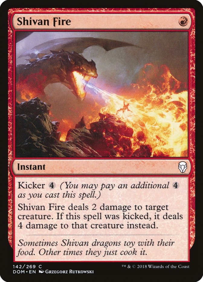 Shivan Fire 142/269 (Dominaria)  - Foil | Good Games Adelaide SA