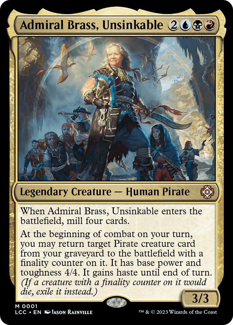Admiral Brass, Unsinkable (Display Commander) [The Lost Caverns of Ixalan Commander] | Good Games Adelaide SA