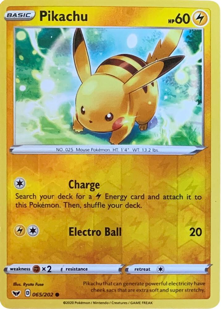 Pikachu 065/202 (Miscellaneous Cards & Products)  - Reverse Cosmo Holofoil | Good Games Adelaide SA