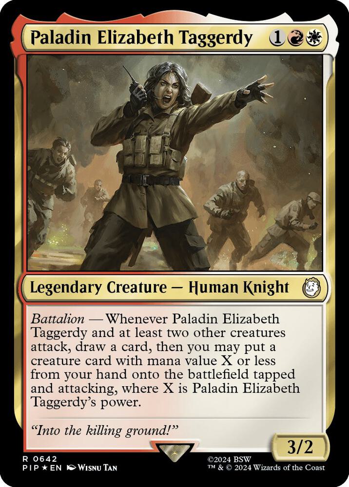 Paladin Elizabeth Taggerdy 642 (Universes Beyond: Fallout)  - Foil | Good Games Adelaide SA
