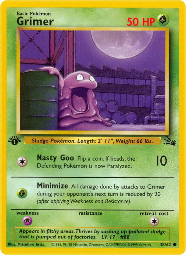 Grimer 48/62 (Fossil)  - 1st Edition | Good Games Adelaide SA