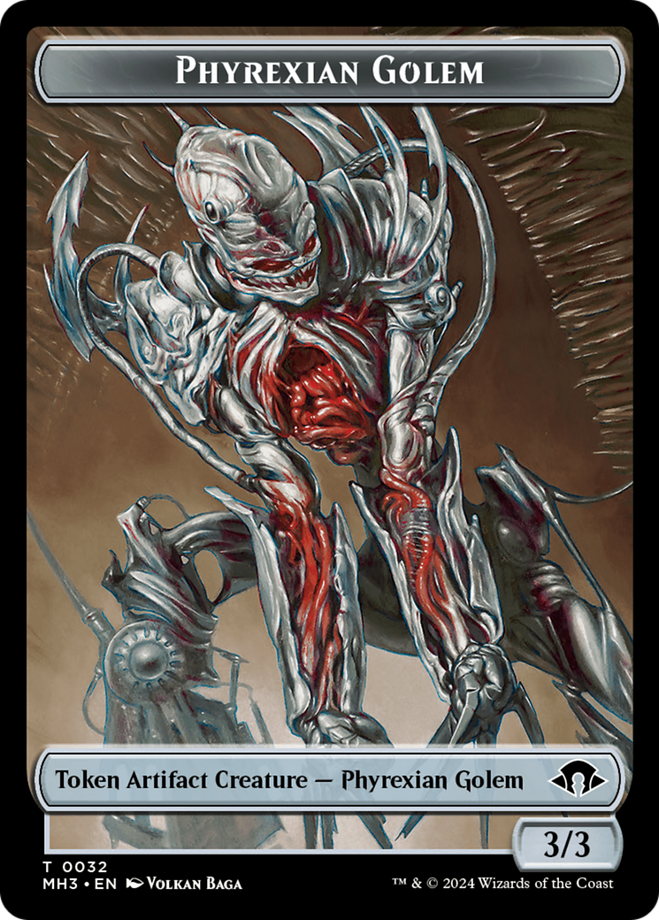 Eldrazi Spawn // Phyrexian Golem Double-Sided Token [Modern Horizons 3 Tokens] | Good Games Adelaide SA