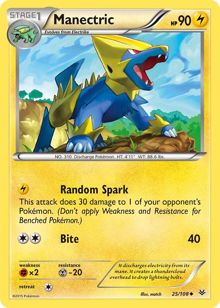 Manectric 25/108 (XY - Roaring Skies)  | Good Games Adelaide SA