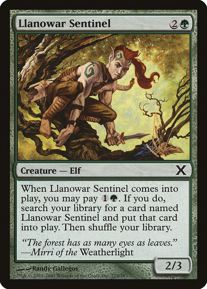 Llanowar Sentinel 275 (10th Edition)  - Foil | Good Games Adelaide SA