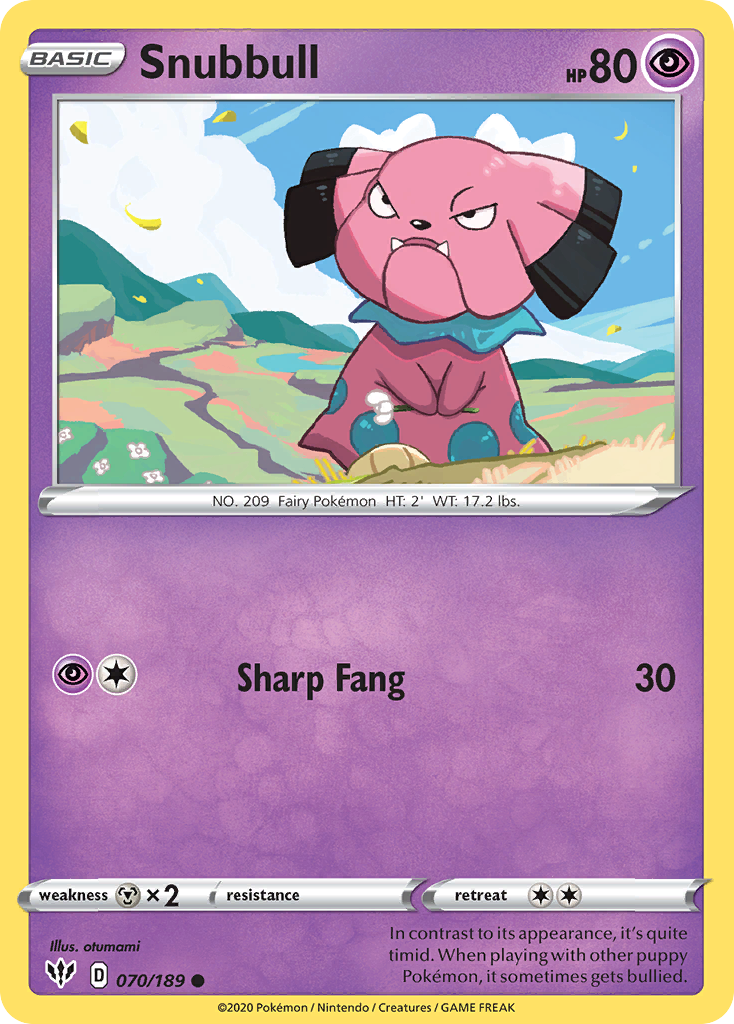 Snubbull (070/189) [Sword & Shield: Darkness Ablaze] | Good Games Adelaide SA