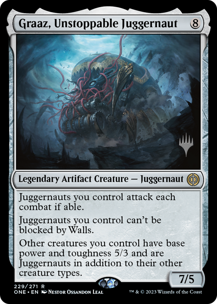 Graaz, Unstoppable Juggernaut (Promo Pack) [Phyrexia: All Will Be One Promos] | Good Games Adelaide SA