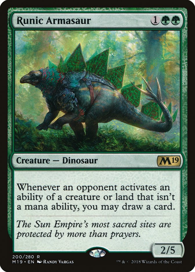 Runic Armasaur [Core Set 2019] | Good Games Adelaide SA