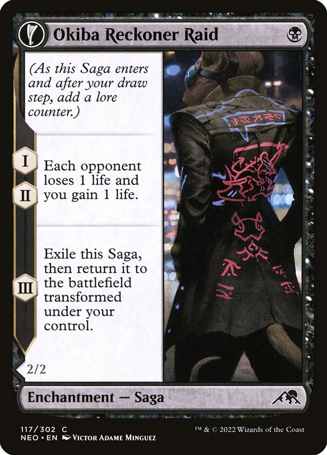 Okiba Reckoner Raid // Nezumi Road Captain 117 (Kamigawa: Neon Dynasty)  | Good Games Adelaide SA