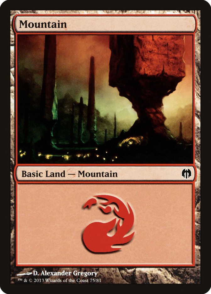 Mountain (75) [Duel Decks: Heroes vs. Monsters] | Good Games Adelaide SA