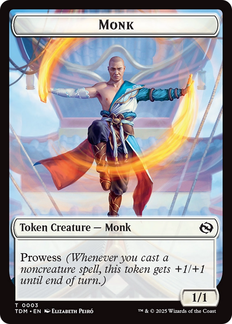 Monk // Treasure Double-Sided Token [Tarkir: Dragonstorm Commander Tokens] | Good Games Adelaide SA