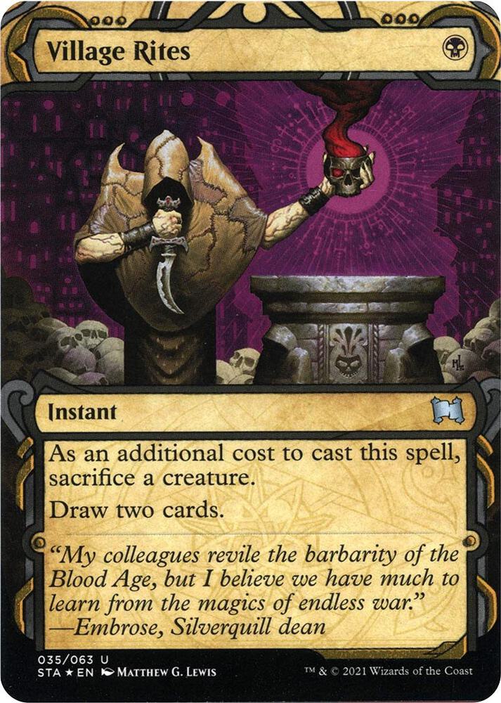 Village Rites Foil Etched 35 (Strixhaven: Mystical Archives)  - Foil | Good Games Adelaide SA