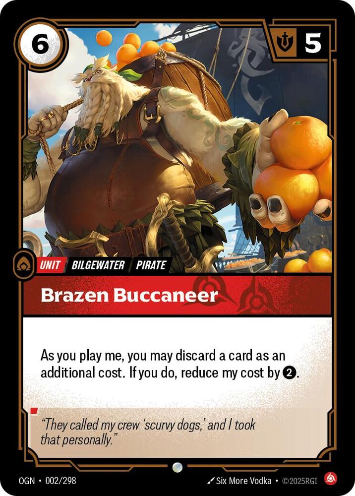 Brazen Buccaneer 002/298 (Origins)  | Good Games Adelaide SA