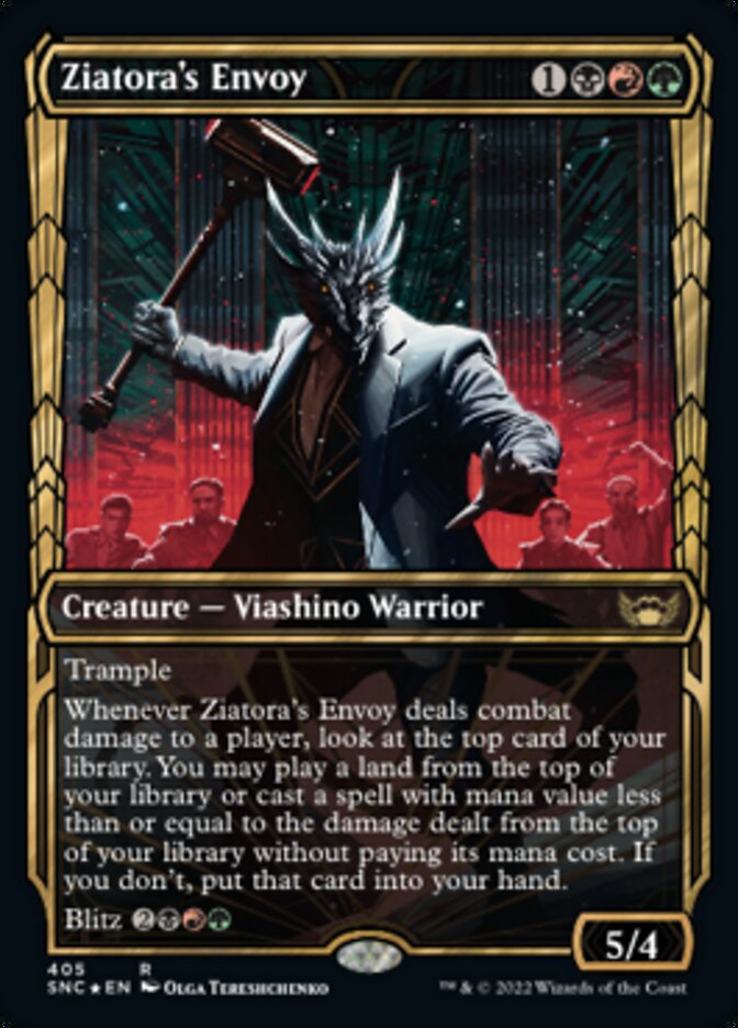 Ziatora's Envoy (Showcase Golden Age Gilded Foil) [Streets of New Capenna] | Good Games Adelaide SA