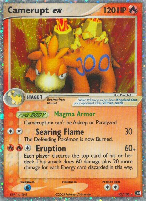 Camerupt ex 92/106 (Emerald)  - Holofoil | Good Games Adelaide SA