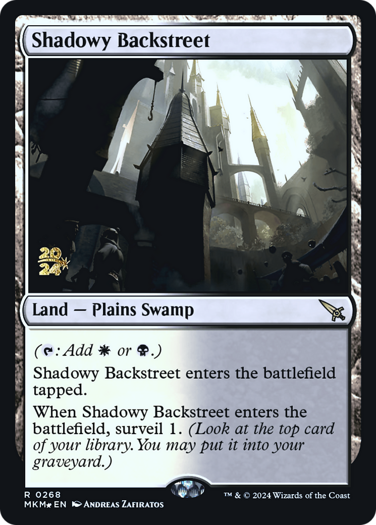 Shadowy Backstreet [Murders at Karlov Manor Prerelease Promos] | Good Games Adelaide SA