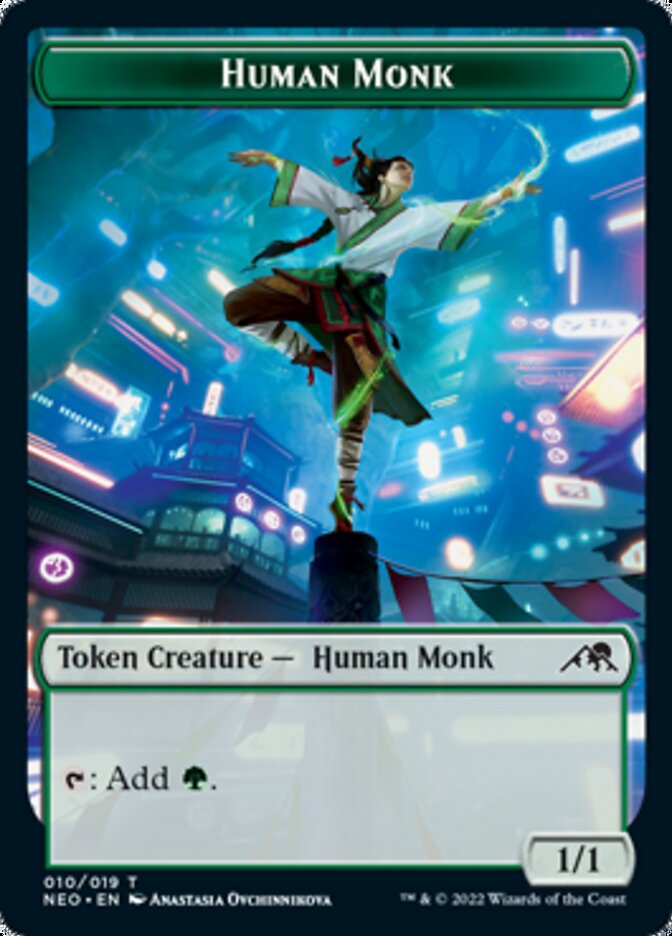 Human Monk Token [Kamigawa: Neon Dynasty Tokens] | Good Games Adelaide SA