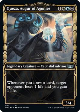Queza Augur of Agonies Gilded Foil 391 (Streets of New Capenna)  - Foil | Good Games Adelaide SA