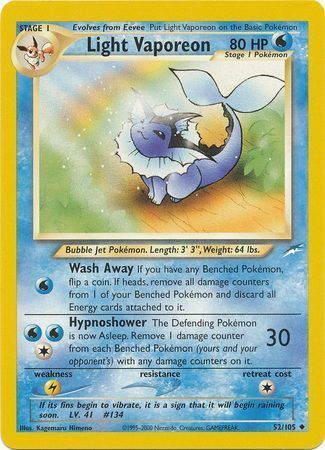 Light Vaporeon (52/105) [Neo Destiny Unlimited] | Good Games Adelaide SA