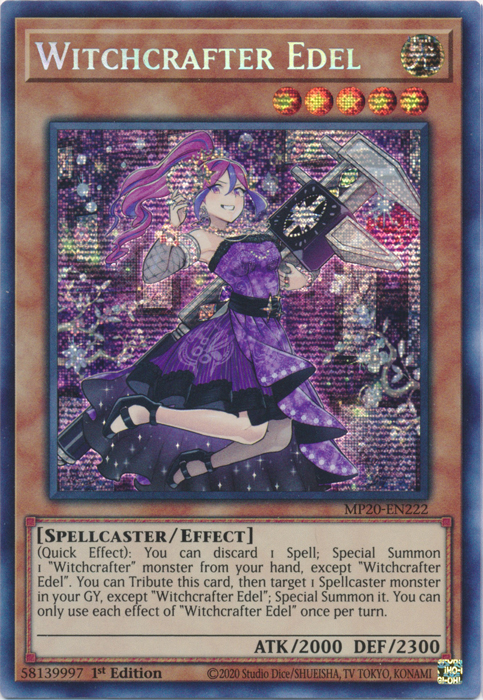 Witchcrafter Edel [MP20-EN222] Prismatic Secret Rare | Good Games Adelaide SA
