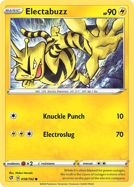 Electabuzz 058/192 (SWSH02: Rebel Clash)  | Good Games Adelaide SA