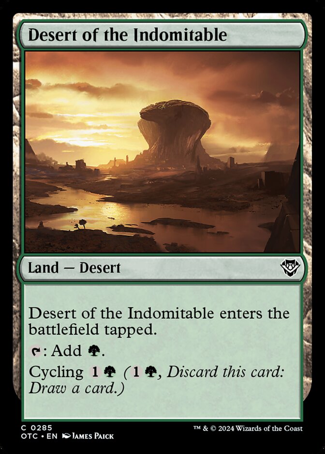 Desert of the Indomitable 285 (Commander: Outlaws of Thunder Junction)  | Good Games Adelaide SA
