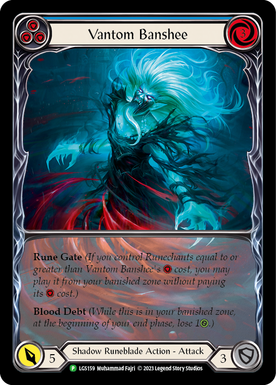 Vantom Banshee (Blue) (Extended Art) [LGS159] (Promo)  Rainbow Foil | Good Games Adelaide SA