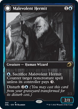 Malevolent Hermit // Benevolent Geist [Innistrad: Double Feature] | Good Games Adelaide SA