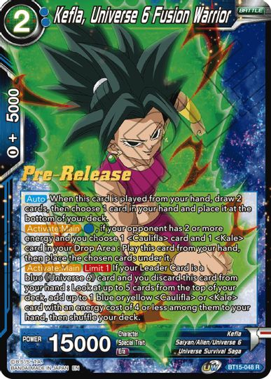 Kefla, Universe 6 Fusion Warrior (BT15-048) [Saiyan Showdown Prerelease Promos] | Good Games Adelaide SA