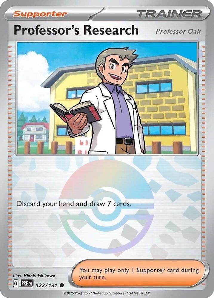 Professor's Research (122/131) [Professor Oak] (Poke Ball Pattern) [Scarlet & Violet: Prismatic Evolutions] | Good Games Adelaide SA