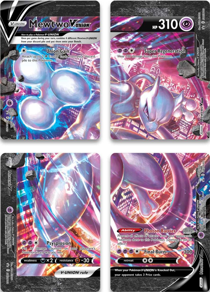 Mewtwo V-Union (Set of 4) [Sword & Shield: Black Star Promos] | Good Games Adelaide SA