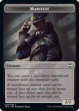 Manifest Copy Double Sided Token 3 // 1 (Commander: Streets of New Capenna)  | Good Games Adelaide SA
