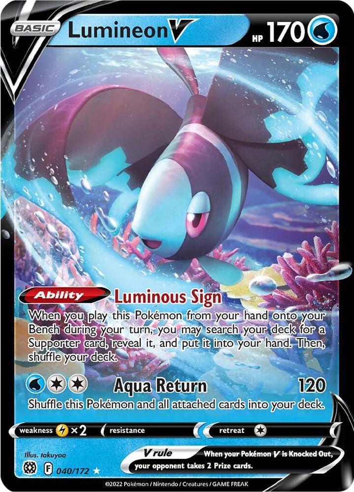 Lumineon V 040/172 (SWSH09: Brilliant Stars)  - Holofoil | Good Games Adelaide SA