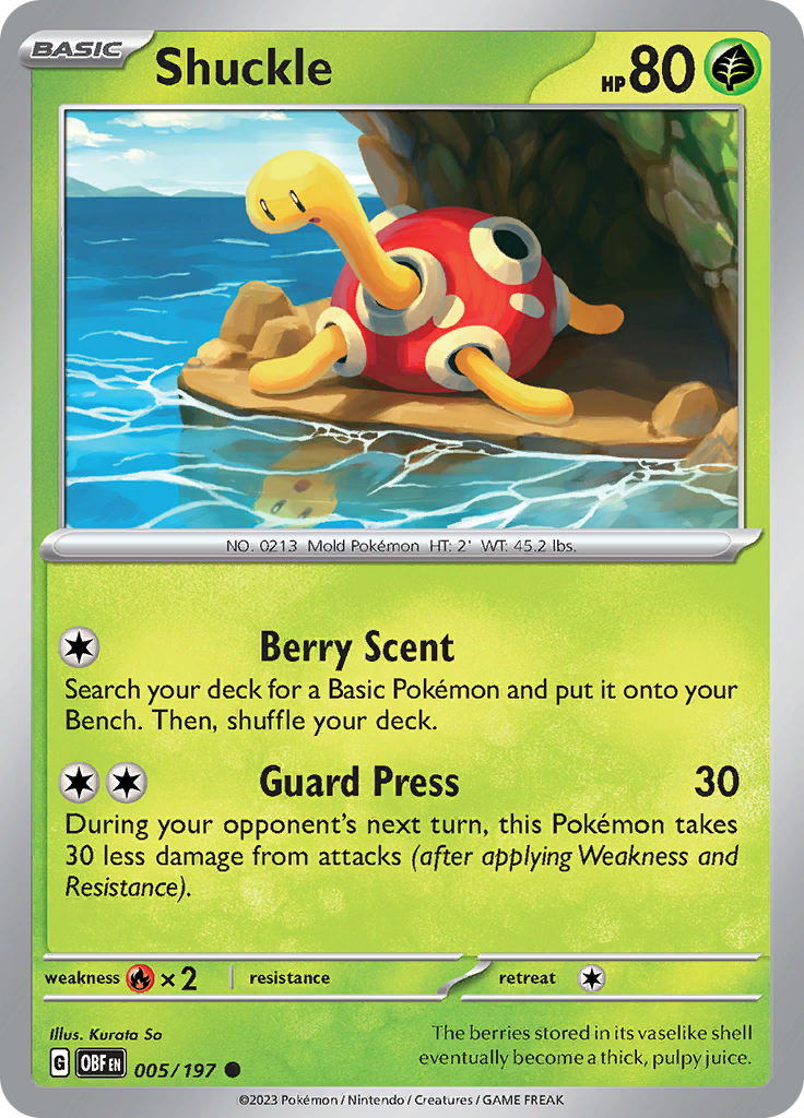 Shuckle (005/197) [Scarlet & Violet: Obsidian Flames] | Good Games Adelaide SA